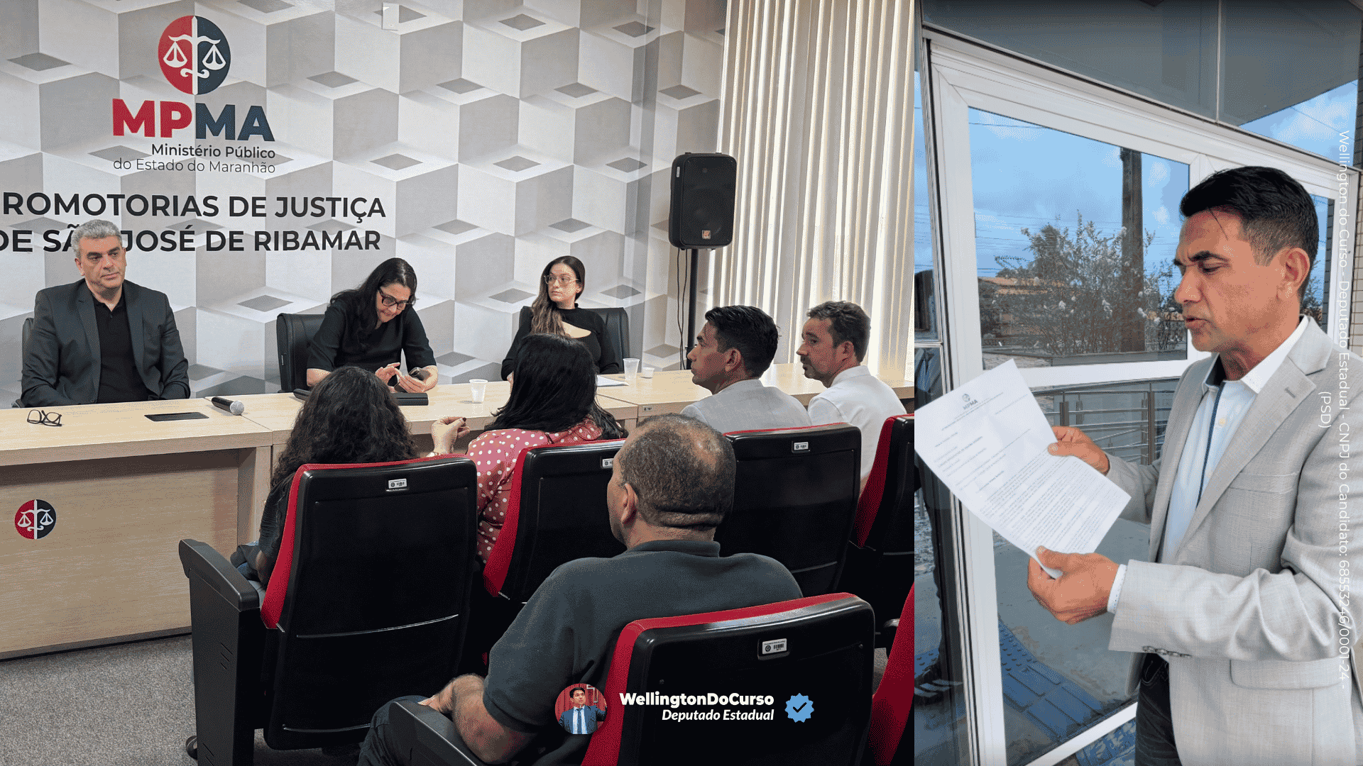 Deputado Wellington do Curso se reúne com Ministério Público sobre suspeita de fraude em concurso de São José de Ribamar - Wellington do Curso